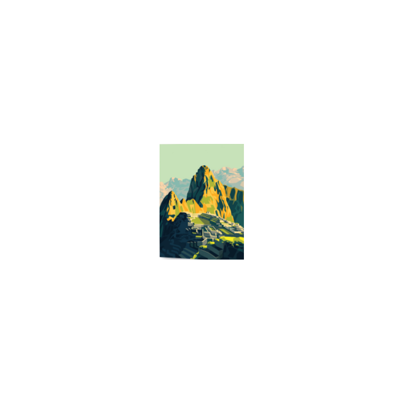 KIT PAINT BY NUMBERS CON BASTIDOR LEGADO INCA - MACHU PICCHU 40X50